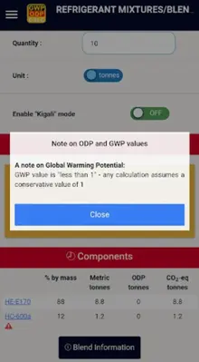 GWP-ODP Calculator android App screenshot 4